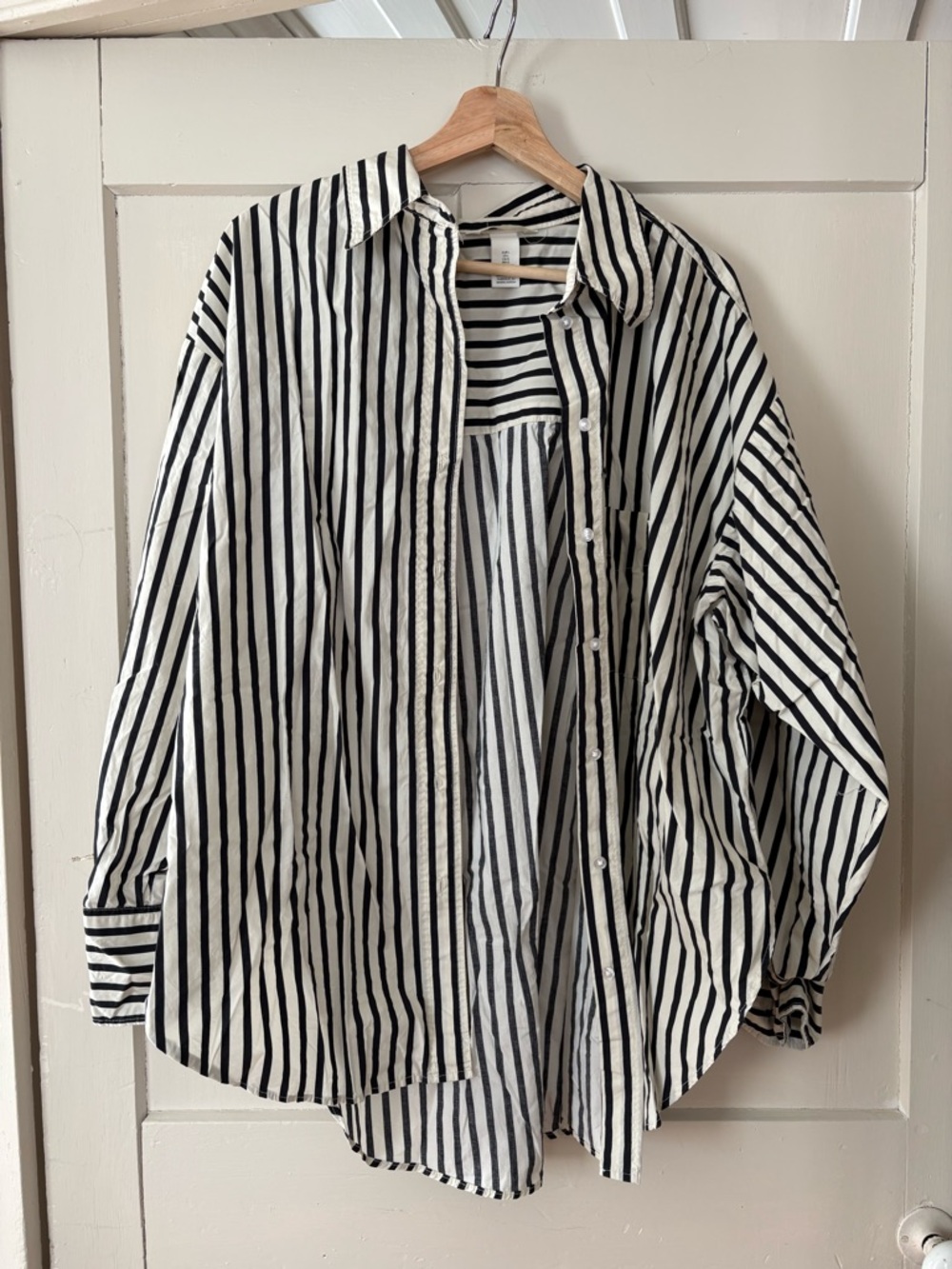 H&M oversized striped button down